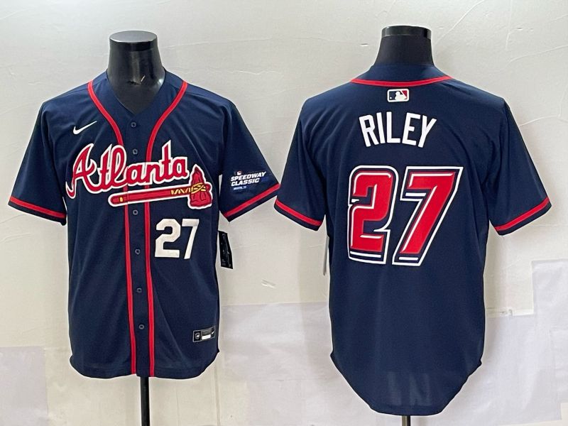 Men Atlanta Braves #27 Riley Drak Blue Nike 2025 MLB Jersey style 03->atlanta braves->MLB Jersey